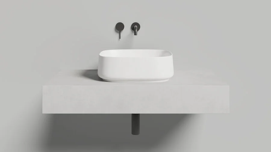 Раковина Salini Oriente Bowl 45 см белая глянцевая 1109102G (детальная фотография), накладные (на столешницу)