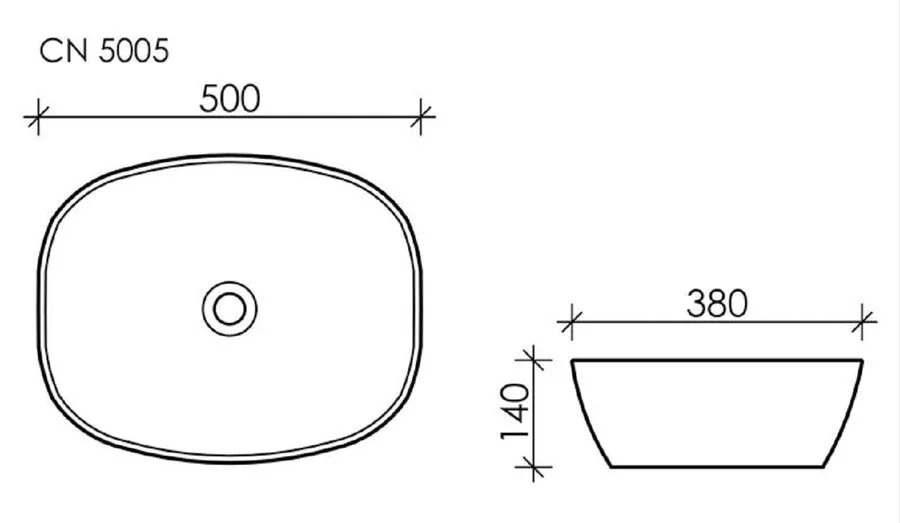 Раковина Ceramica Nova Element 50 см овальная CN5005 (детальная фотография), современные, hi-tech