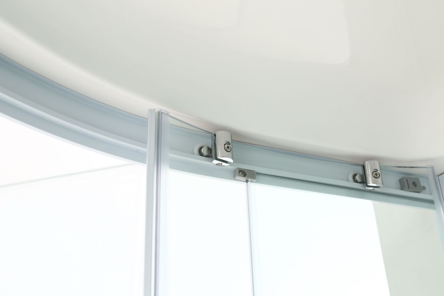 Душевая кабина Black&White Galaxy G8501 100x100 см профиль хром 8501100 (детальная фотография), угловые, недорогие, для дачи, без гидромассажа, c тропическим душем, с крышей