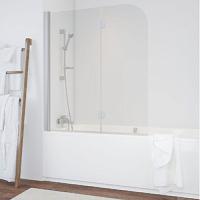 Душевая шторка на ванную профиль матовый хром стекло прозрачное Vegas-glass