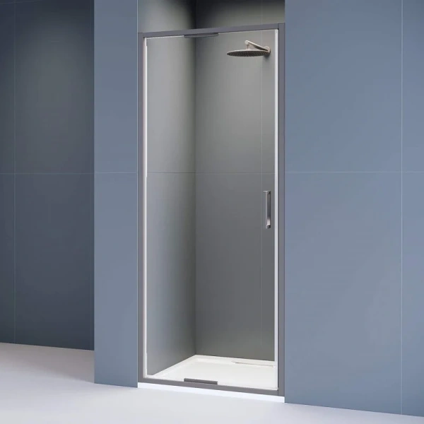 Душевая дверь в нишу RGW Stilvoll SV-05Gr 90 см профиль серый стекло прозрачное 70320509-110 (детальная фотография)