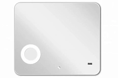 Зеркало с подсветкой Акватон Элио 80 см увеличительное, с часами