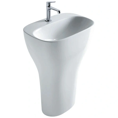 Раковина напольная, 1 отверстие под смеситель, слив в стену, Globo Genesis - фото 2