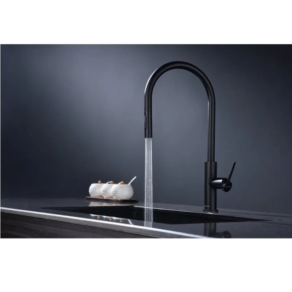 Смеситель для кухни Paulmark Senso антрацит Se215180-AN (детальная фотография), на мойку, на столешницу