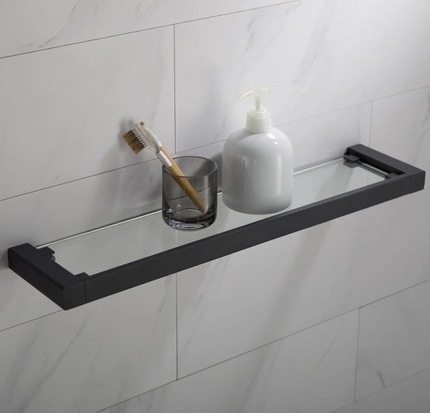Полочка для ванной Timo Selene черная 14072/03 (детальная фотография), современные, hi-tech