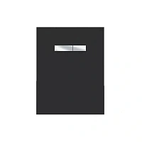 Верхняя стеклянная панель с механическим блоком управления, цвет черный, цвет клавиш черный, Tece TECElux 9650005