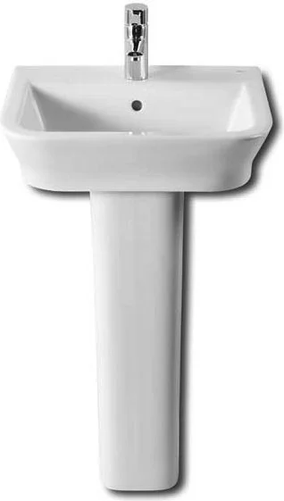 Раковина Roca The Gap 327476000 50 см 1 отверстие под смеситель (детальная фотография), белые index_1