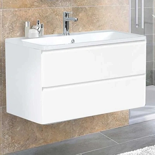 Тумба под раковину подвесная BelBagno Acqua 120 см белый глянец - фото 5