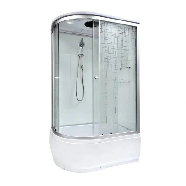 Душевая кабина Deto EM4512 120x80 см с крышей (детальная фотография), с высоким, глубоким поддоном, глубокий поддон