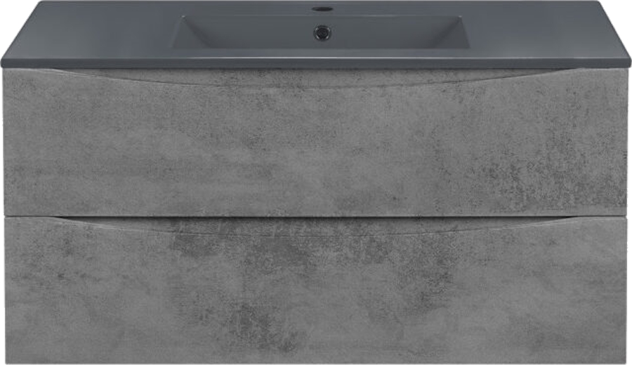 Тумба под раковину подвесная Vincea Mia 100,6 см Beton VMC-2MC100BT (детальная фотография), 100 см