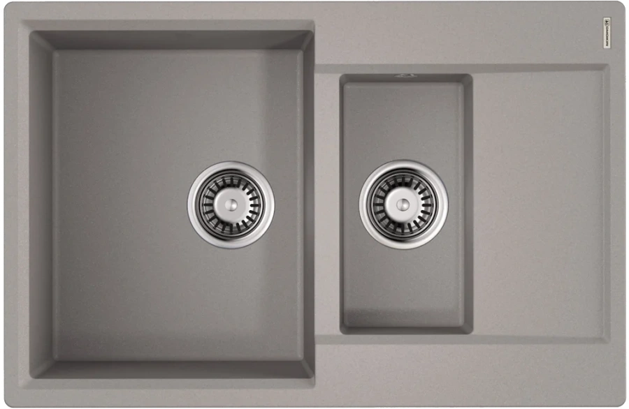 Мойка для кухни Omoikiri Daisen 78-2T-GR 78 см leningrad grey 4993585 (детальная фотография)