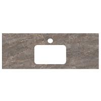 Столешница для встраиваемых снизу раковин Kerama Marazzi Plaza Classic 120 см Парнас пепельный лаппатированный