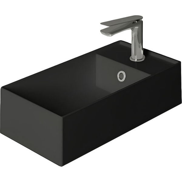 Раковина Simas Agile 50 см подвесная, черный матовый AG50 nero matt*1 (детальная фотография)