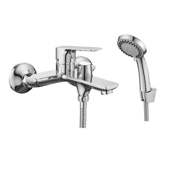 Смеситель для ванны Rossinka RS27 с душевой лейкой RS27-30 (детальная фотография)