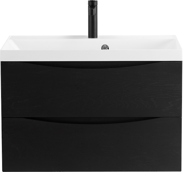 Тумба под раковину подвесная BelBagno Marino 80 см Rovere Cioccolato Amaro MARINO-800-2C-SO-RCA-P (детальная фотография), подвесная, пристенная