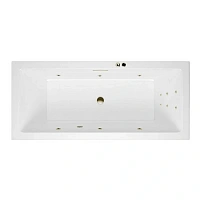 Ванна гидромассажная Excellent Heaven Slim Line 170 x 75 см, белый/бронза, WAEX.HEV17S.LINE.BR