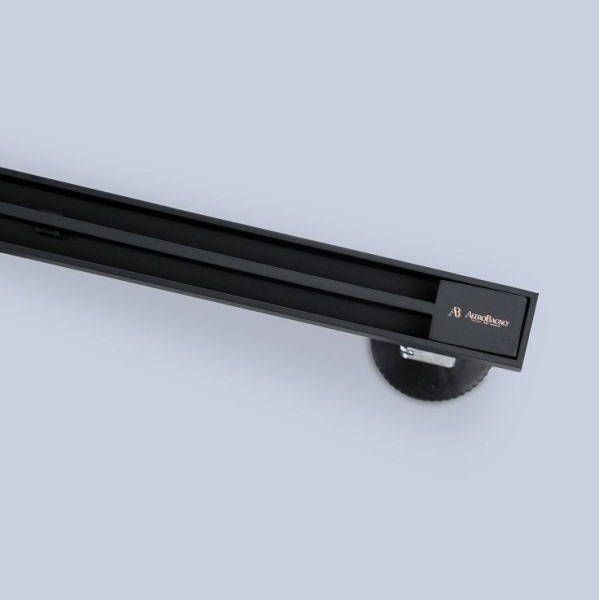 Душевой лоток ALTROBAGNO Stella 071226 80 см черный матовый ALTROBAGNOStella071226MB (детальная фотография), для монтажа в пол