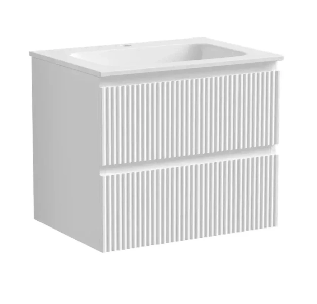 Тумба под раковину подвесная Sancos Snob R 60 см bianco SNR60W (детальная фотография)