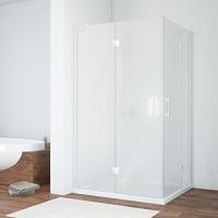 Душевой уголок Vegas-Glass AFA-F 100x80 см профиль белый стекло сатин левый