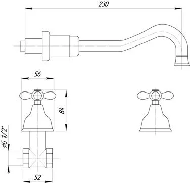 Смеситель для раковины Migliore Princeton Plus бронза ML.PRP-8069.BR (детальная фотография), для раковины