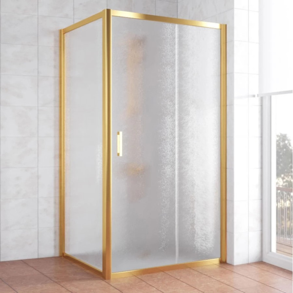 Душевой уголок стекло шиншилла Vegas-glass ZP+ZPV 110х100 02 (детальная фотография), стеклянные, угловые, без поддона
