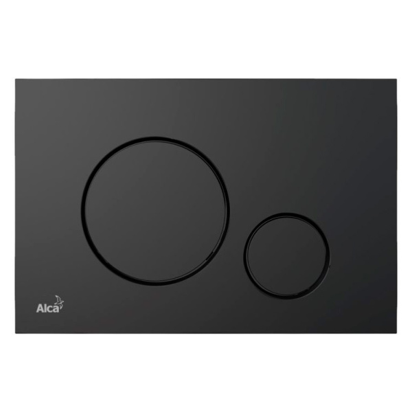 Клавиша смыва Alcaplast Thin черная матовая M678 (детальная фотография)