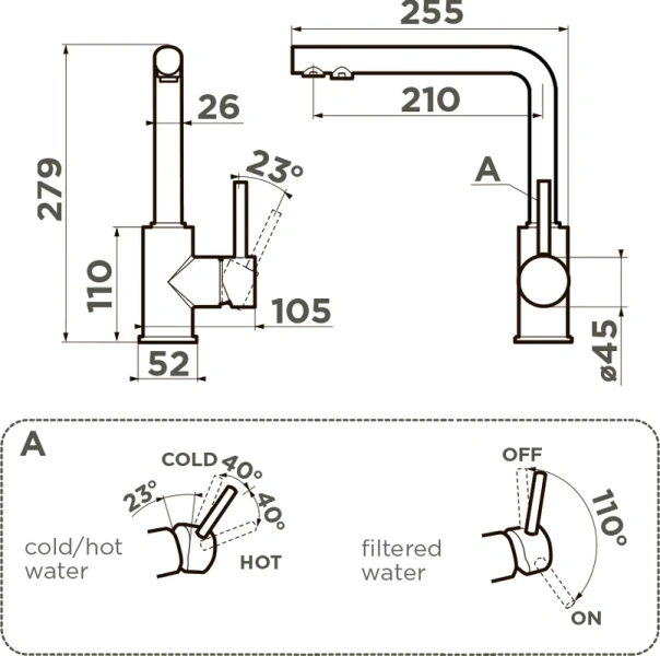 Смеситель для кухни Omoikiri Nakagawa 2 Plus-BE ваниль 4994418 (детальная фотография), современные, hi-tech