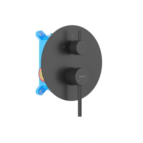 Смеситель для душа Акватек Европа черный AQ1346MB (детальная фотография)