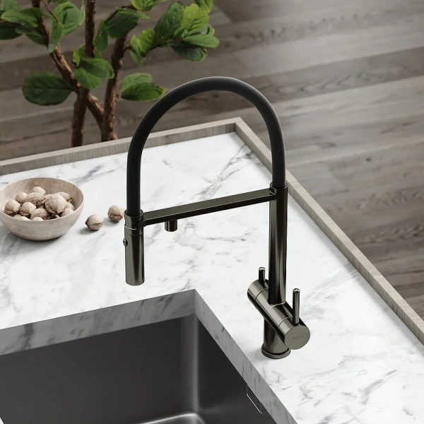 Смеситель для питьевой воды Sancos Imola вороненая сталь/черный SC4010GG (детальная фотография), черные, комбинированные, другие