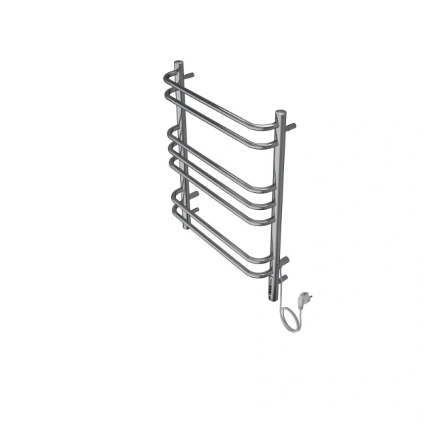 Полотенцесушитель электрический Акватек Пандора 50х70 см хром AQ EL RPC0770CH (детальная фотография), лесенка, вертикальные