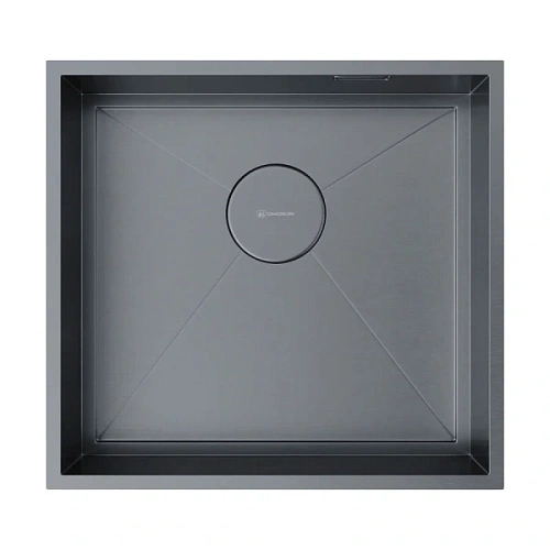 Мойка для кухни Omoikiri Kasen 48-26-INT-GM 48 см вороненая сталь - фото 3