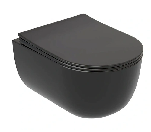 Унитаз подвесной Ceramica Nova Modena чёрный матовый - фото 3