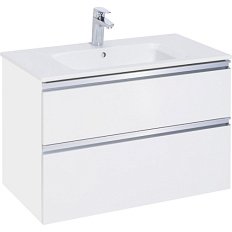 Тумба под раковину подвесная Roca The Gap 80 см белый глянец