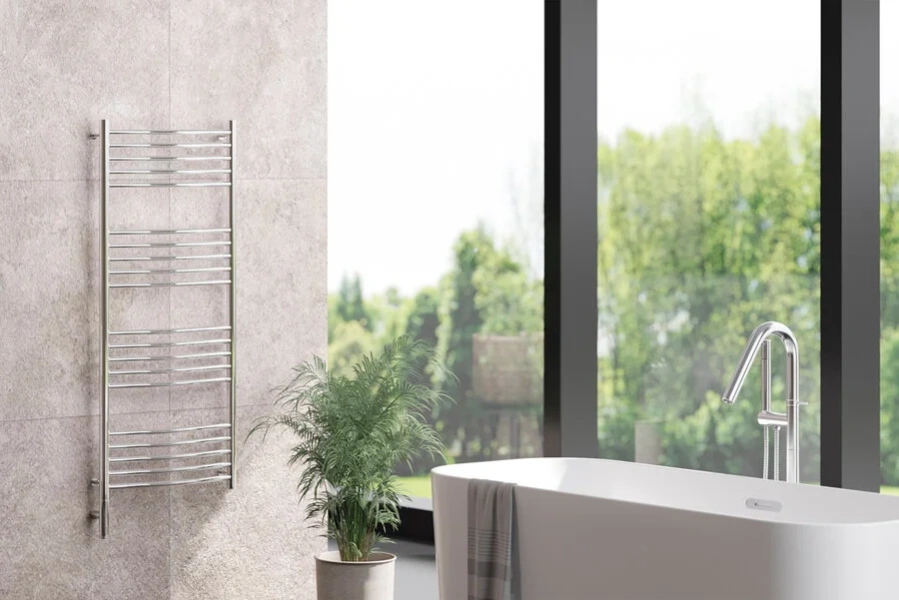 Полотенцесушитель электрический Сунержа Богема 3.0 50х120 см правый без покрытия 00-5803-1250 (детальная фотография), лесенка, вертикальные