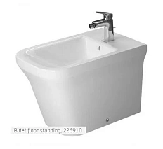 Биде напольное Duravit P3 Comforts белое