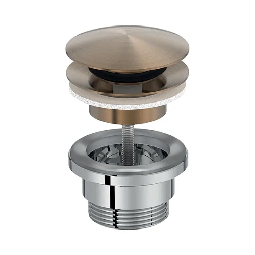 Донный клапан Jacob Delafon матовое золото - фото 1