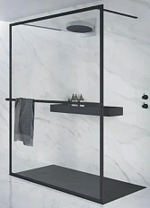 Душевая перегородка черная Riho Lucid GD401 90 см