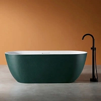 Ванна из искусственного камня Abber Frankfurt 170x75 см темно-зеленая матовая