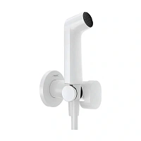 Гигиенический душ со смесителем Hansgrohe Bidette белый матовый