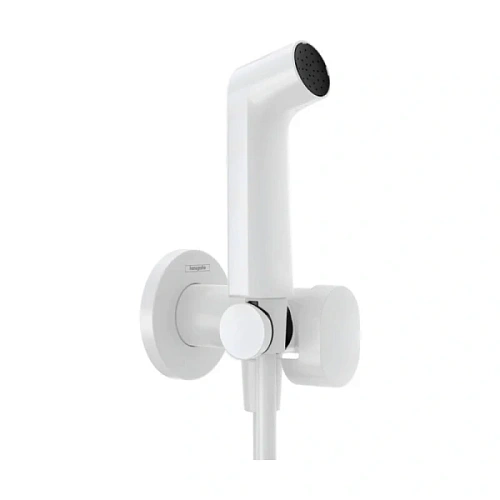 Гигиенический душ со смесителем Hansgrohe Bidette белый матовый - фото 2