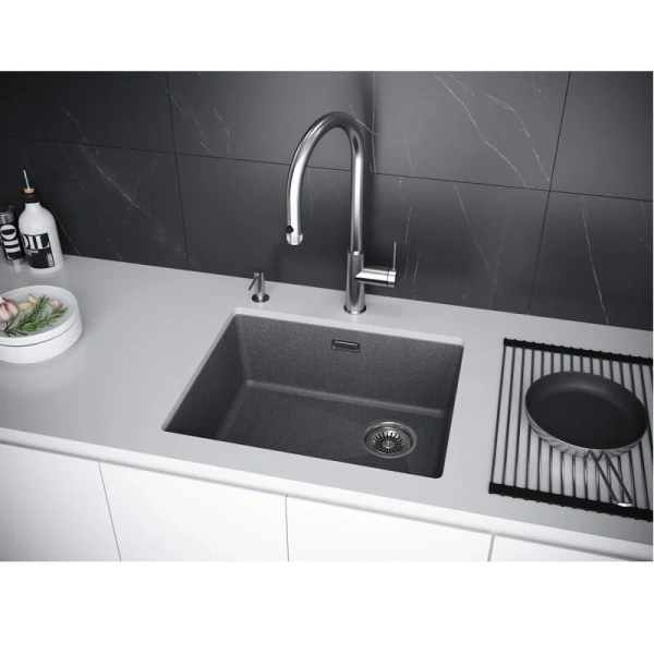 Мойка для кухни Paulmark Lumi 55 см графит LU55-DG (детальная фотография), черные