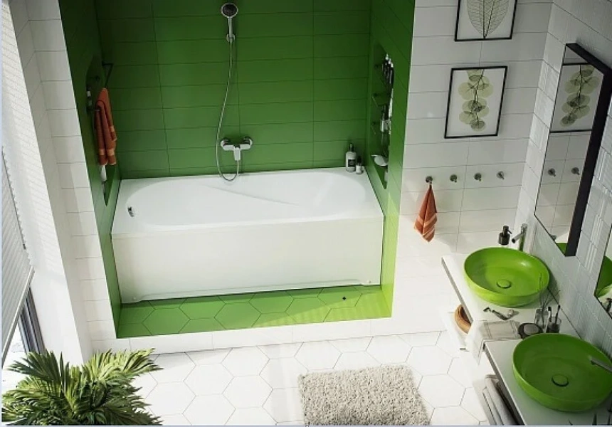 Ванна акриловая Акватек Либерти 170x70 см прямоугольная BER170-0000001 (детальная фотография), современныe, hi-tech