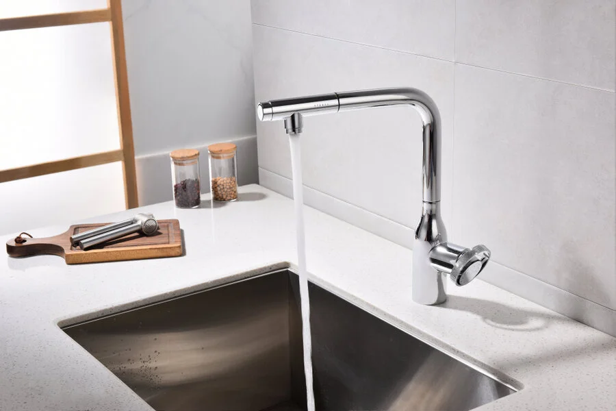 Смеситель для кухни Paulmark Urban хром Ur213104-CR (детальная фотография), современные, hi-tech