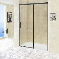 Душевая дверь в нишу RGW Leipzig Le-12B 150 см профиль черный, стекло прозрачное
