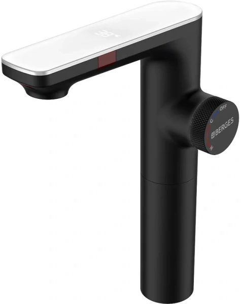 Смеситель для раковины BERGES Morans черный матовый 076004 (детальная фотография), сенсорные, бесконтактные