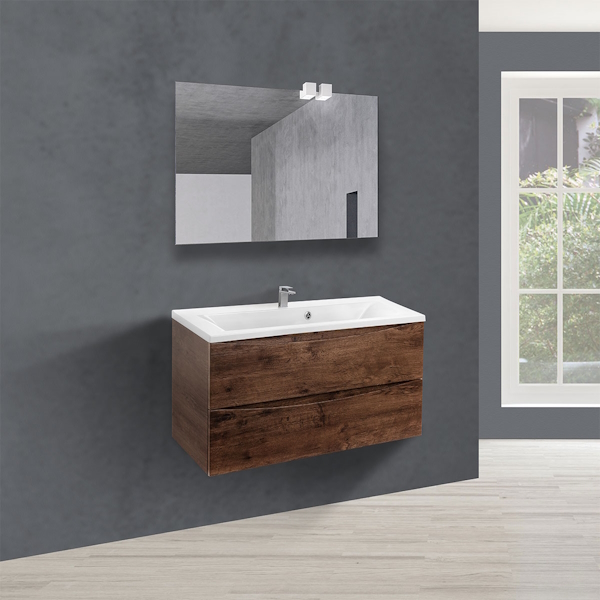 Тумба под раковину подвесная Vincea Mia 89 см R.Wood VMC-2MA900RW (детальная фотография), в наличии