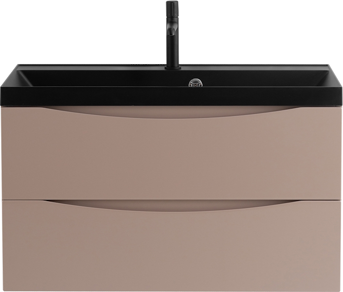 Тумба под раковину подвесная BelBagno Marino 80 см capucino lucido MARINO-800-2C-SO-CL-P (детальная фотография), подвесная, пристенная