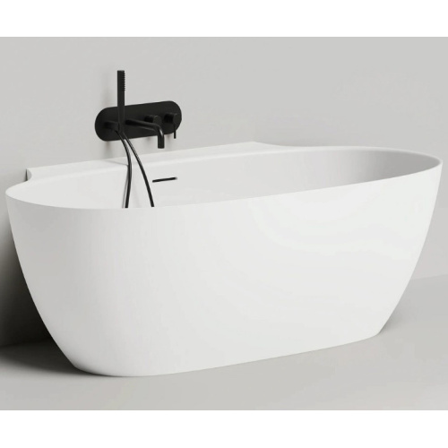 Ванна из искусственного камня Salini Alda Wall 170x90 см белый глянцевый 101915G (детальная фотография), овальные