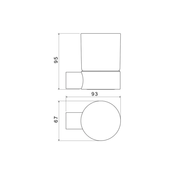 Стакан для ванной Акватек Лира хром AQ4404CR (детальная фотография), современные, hi-tech