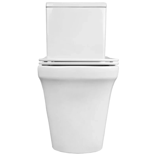 Унитаз компакт Azario Candy безободковый AZ-1503B (детальная фотография), безободковые, сиденье с микролифтом , с антивсплеском, компакт, низкие